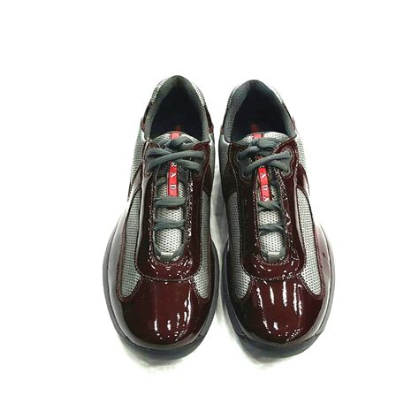 burgundy mens prada sneakers|Prada men's sneakers.